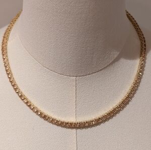 Crystal Haze Serena Tennis Necklace In Champagne